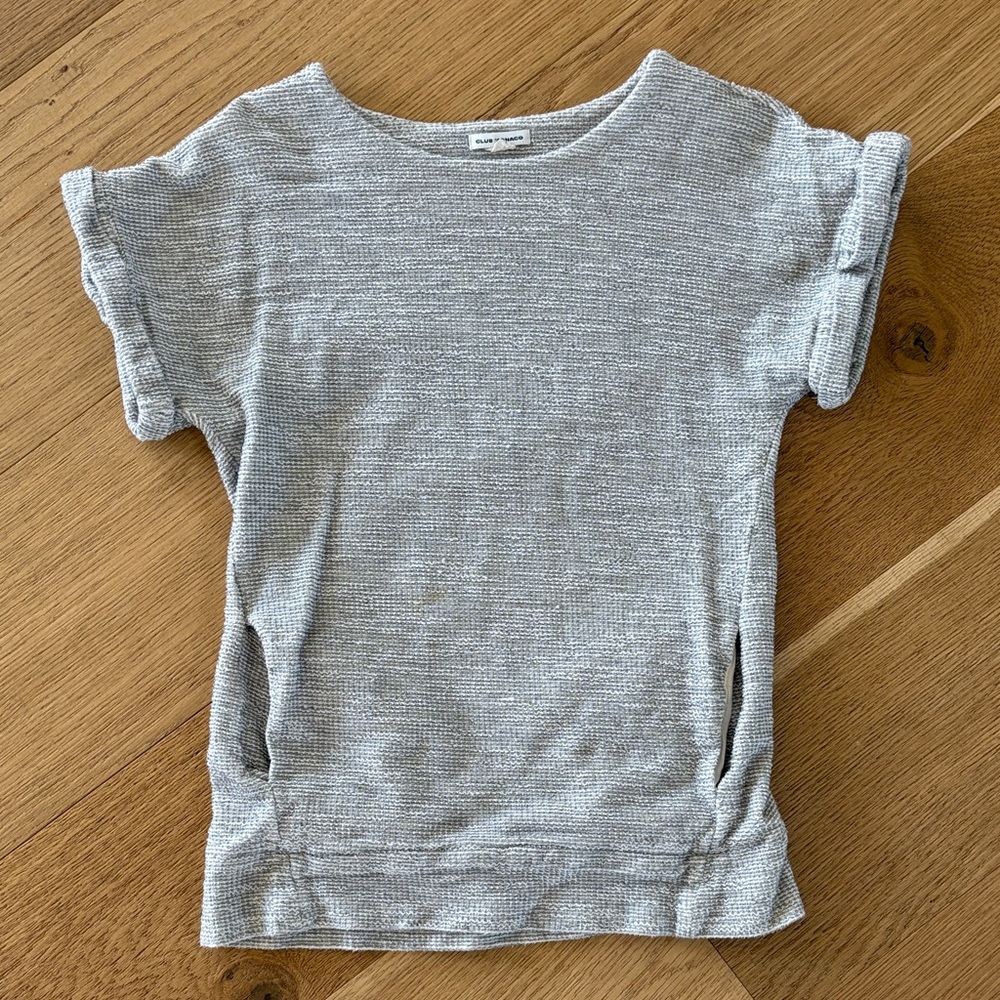 Club Monaco Gray Textured Blouse